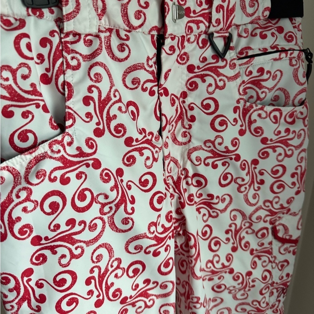 MARKER Junior Girls Red Paisley Ski Pants Size 16 - Picture 3 of 8